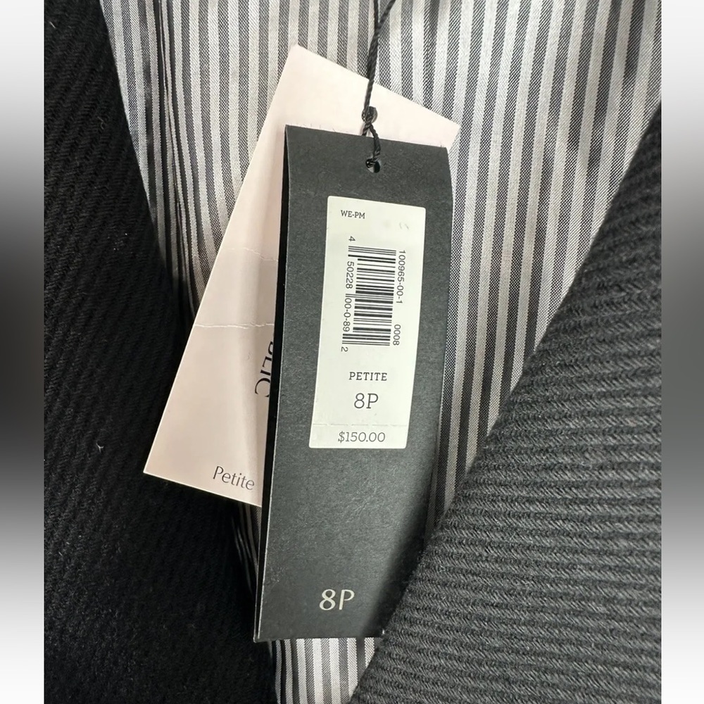 Banana Republic Equestrian Jacket Blazer Womens Sz 8 Petite NEW Black - Picture 5 of 12